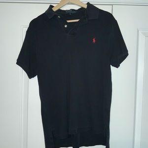 Polo Ralph Lauren Black Custom Fit Polo Small